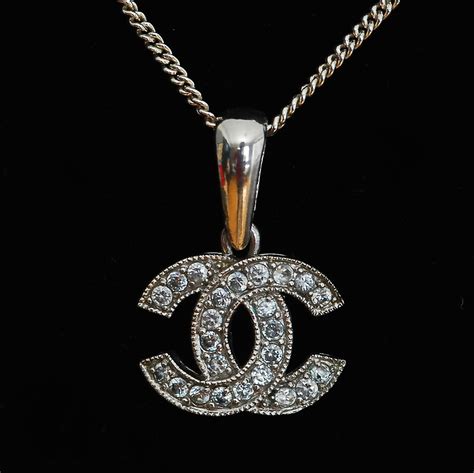 chanel necklace silver|chanel necklace.